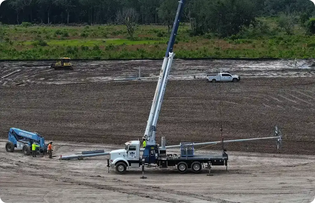 Trinity Electrical Services truck on job site
